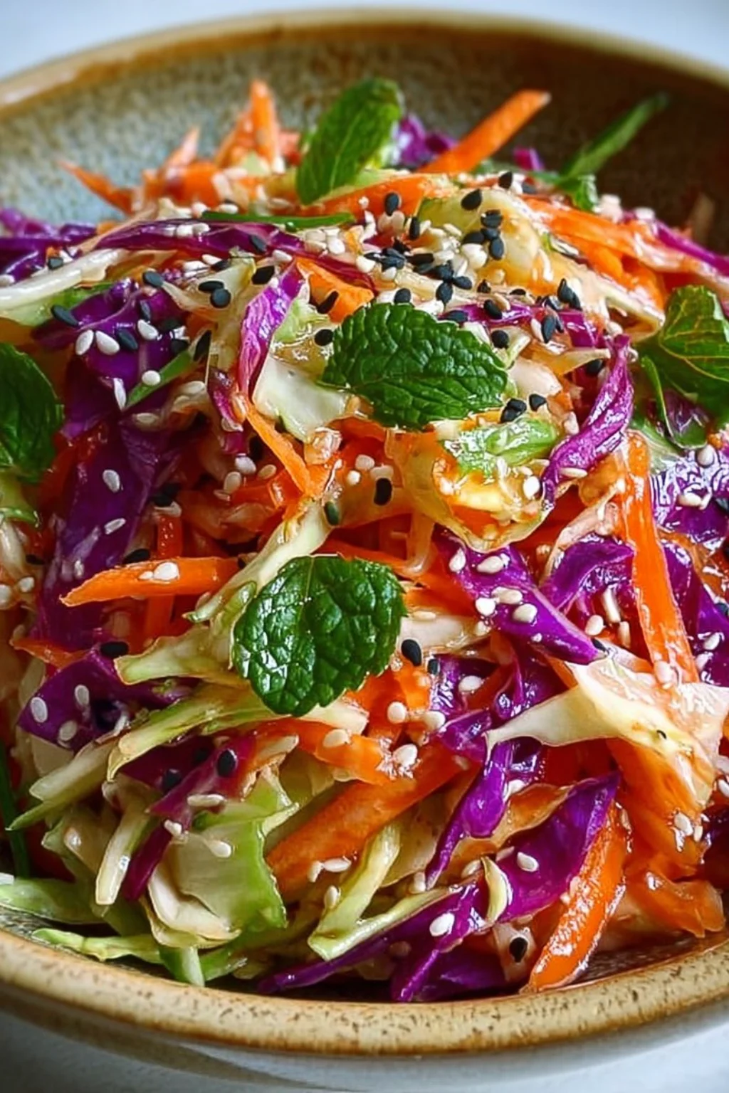 Asian Slaw with Sesame Ginger Dressing