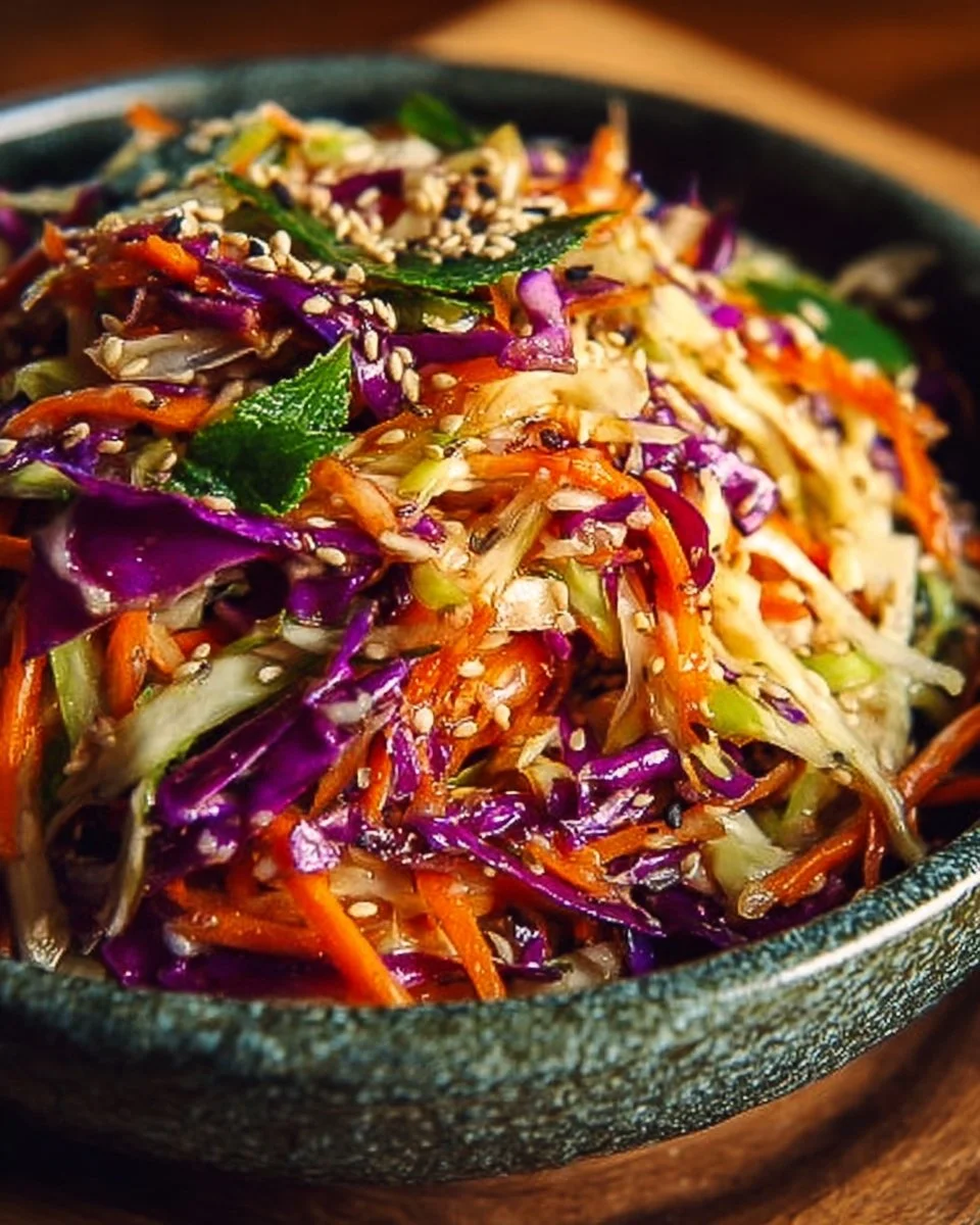 Asian Slaw with Sesame Ginger Dressing
