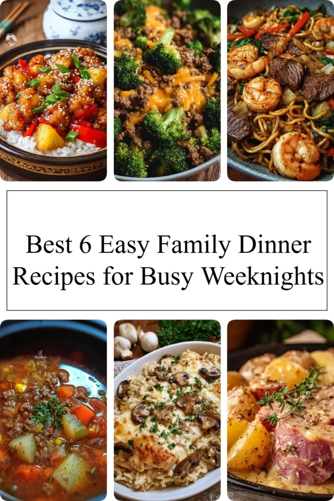 Easy family dinner recipes for busy weeknights
