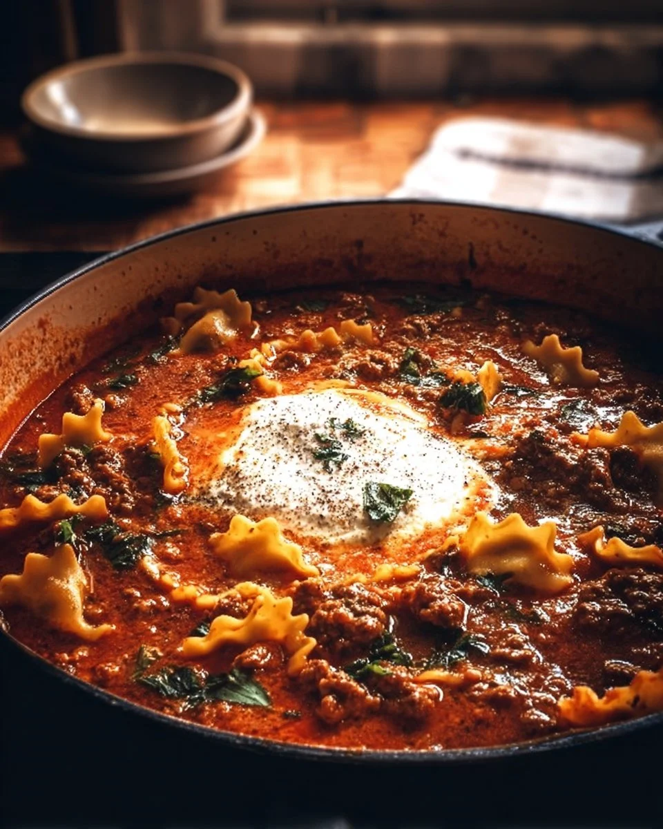 BEST EVER One-Pot Lasagna Soup Recipe!
