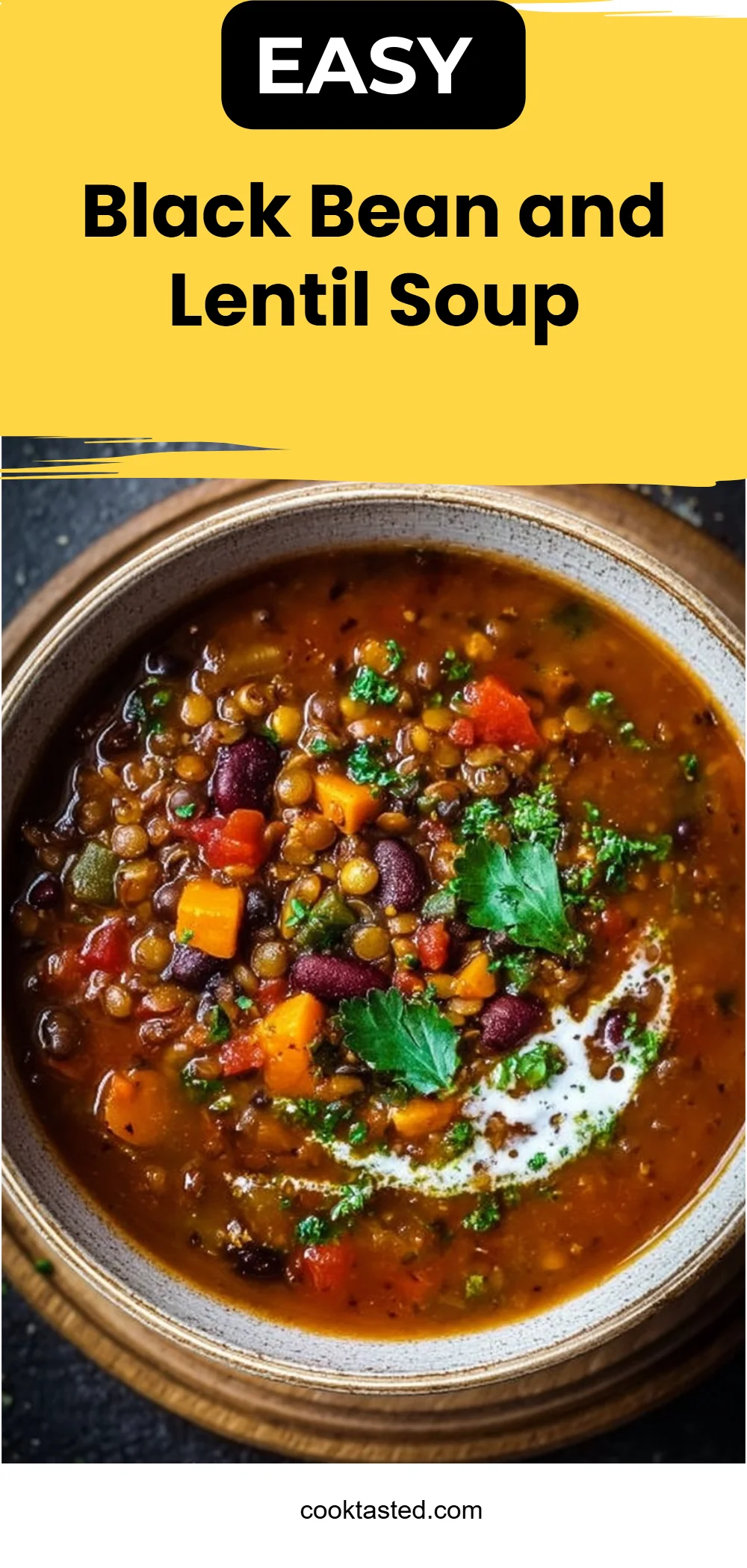 Black Bean and Lentil Soup
