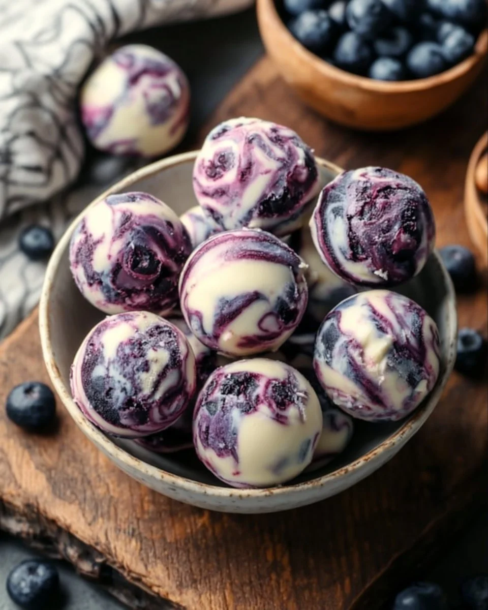 Blueberry Swirl Yogurt Bites