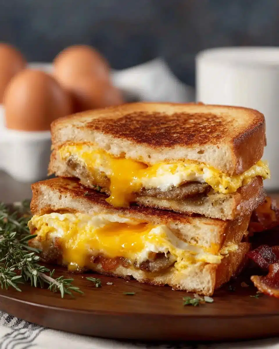 Easy Breakfast Grilled Cheese Sandwich Recipe