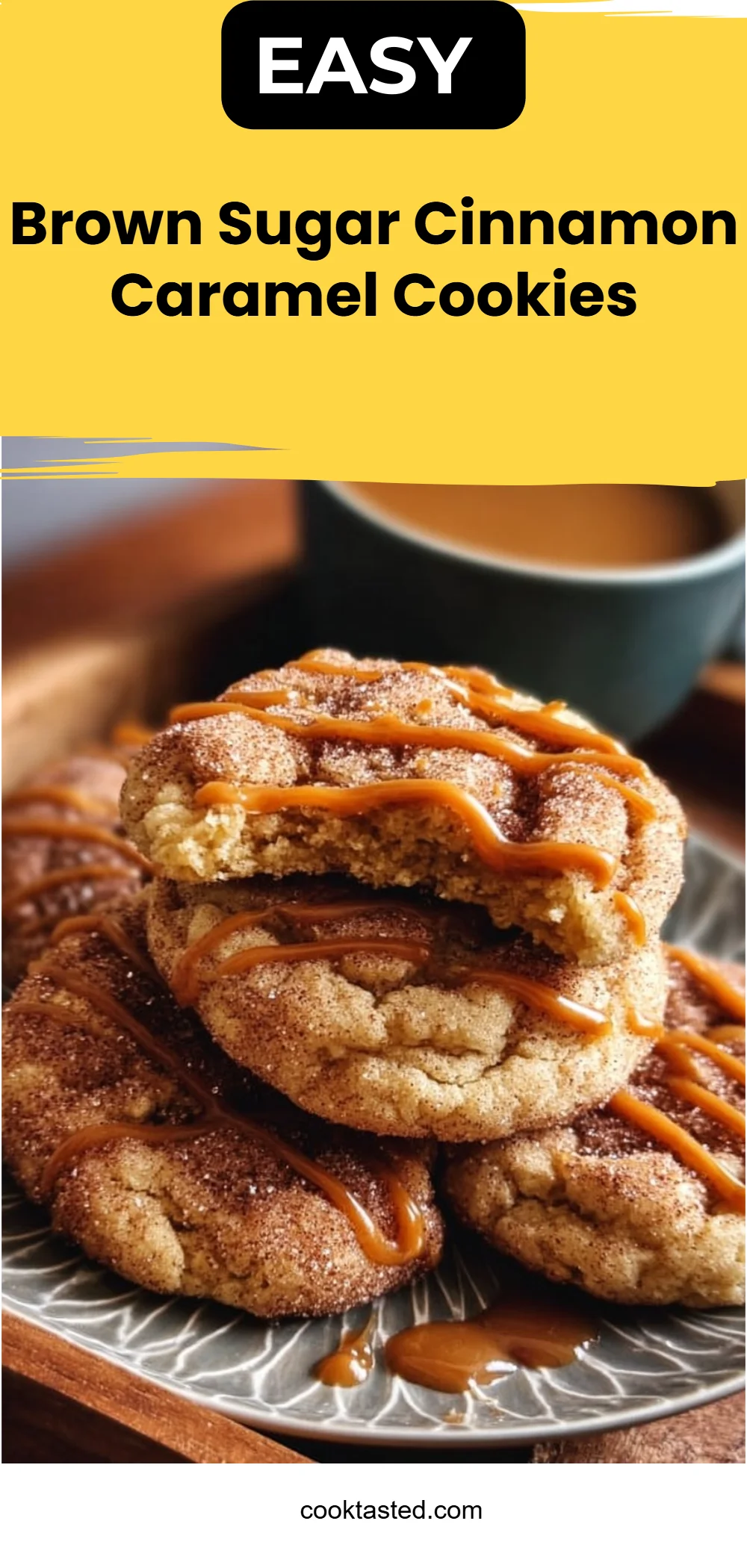 Brown Sugar Cinnamon Caramel Cookies