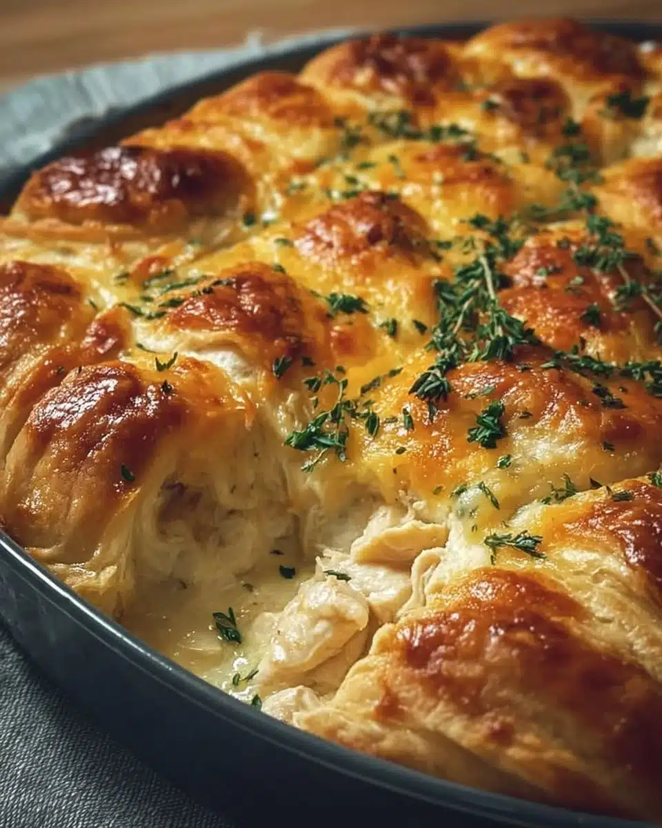 Cheesy Chicken Crescent Bake
