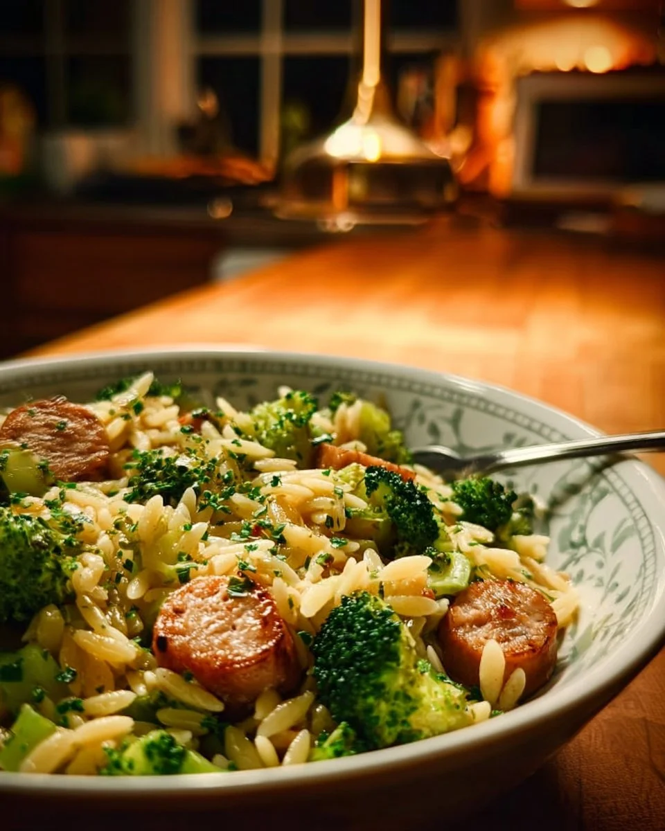 Chicken Sausage and Broccoli Orzo