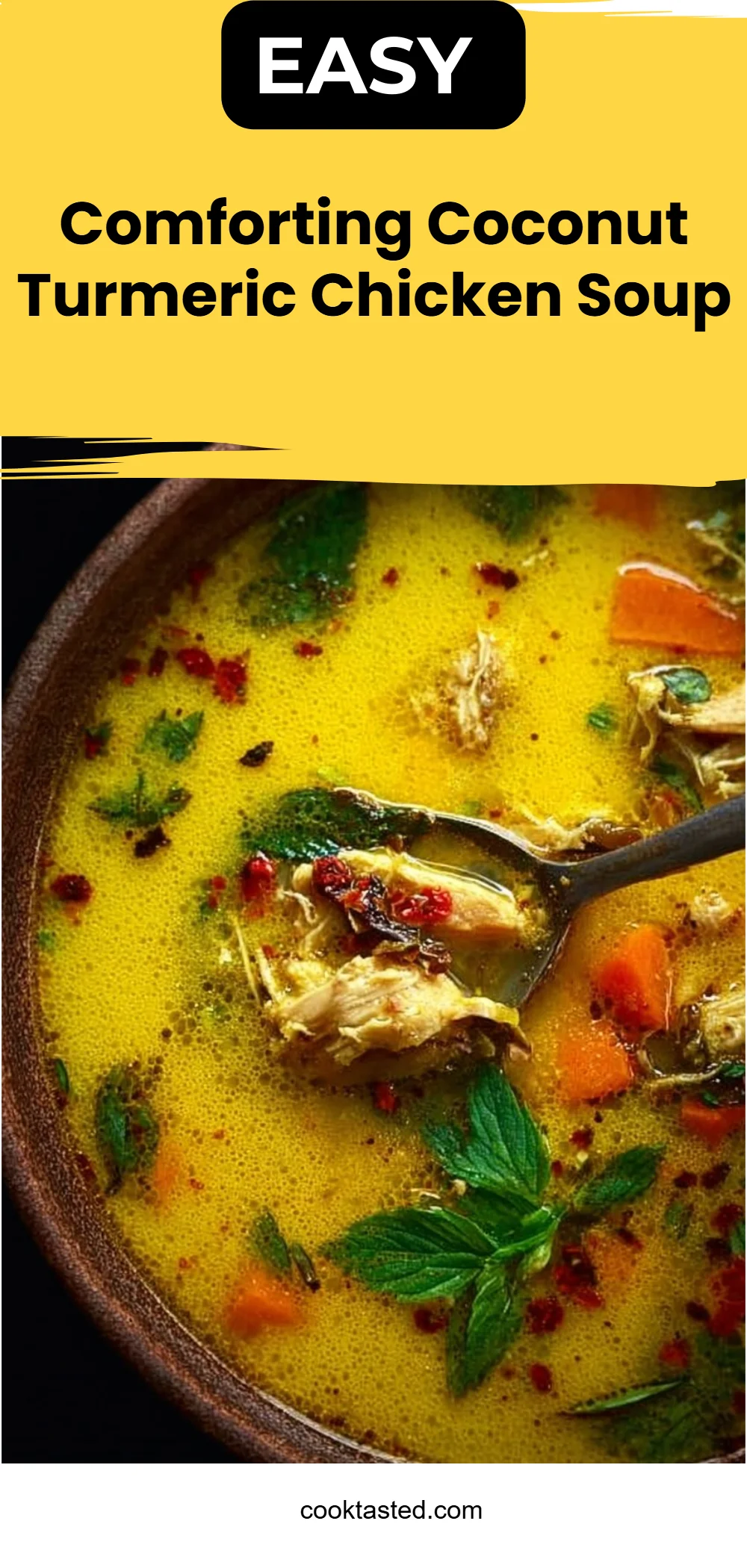 Comforting Coconut Turmeric Chicken Soup