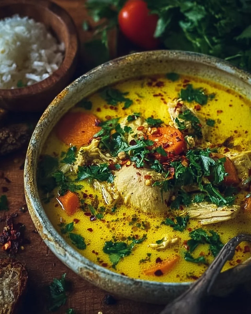 Comforting Coconut Turmeric Chicken Soup