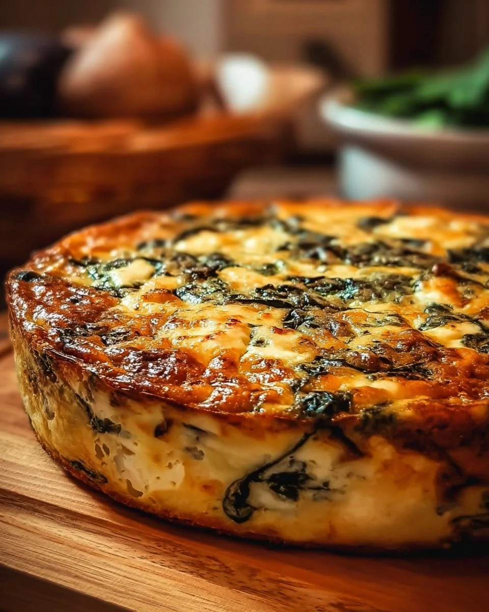Cottage Cheese and Spinach Crustless Quiche