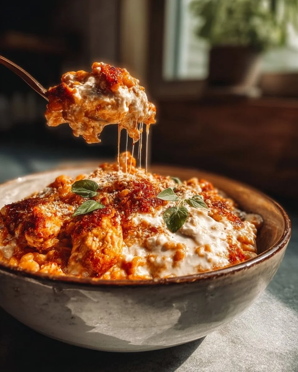 Cottage Cheese Chicken Parmesan Bowl
