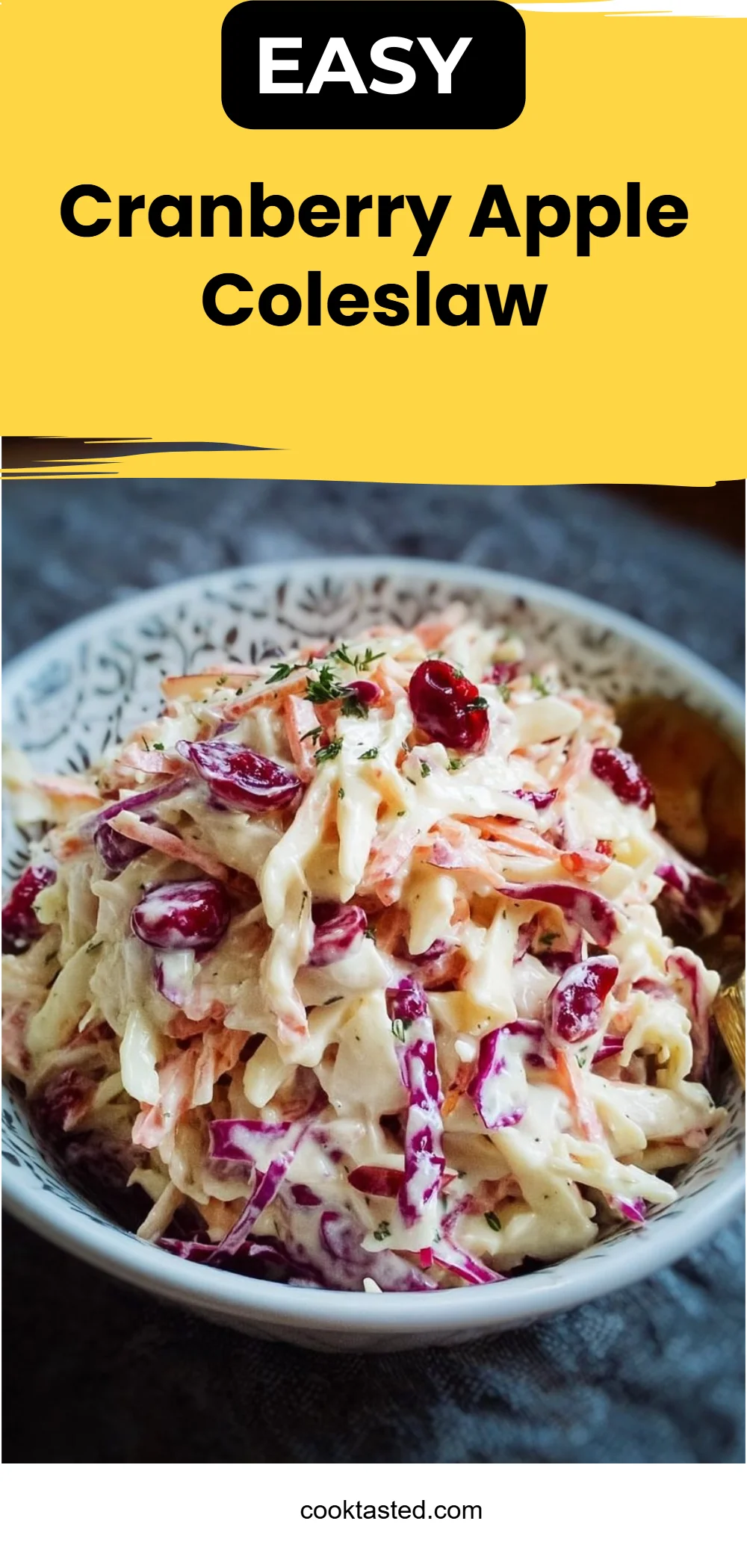 Cranberry Apple Coleslaw