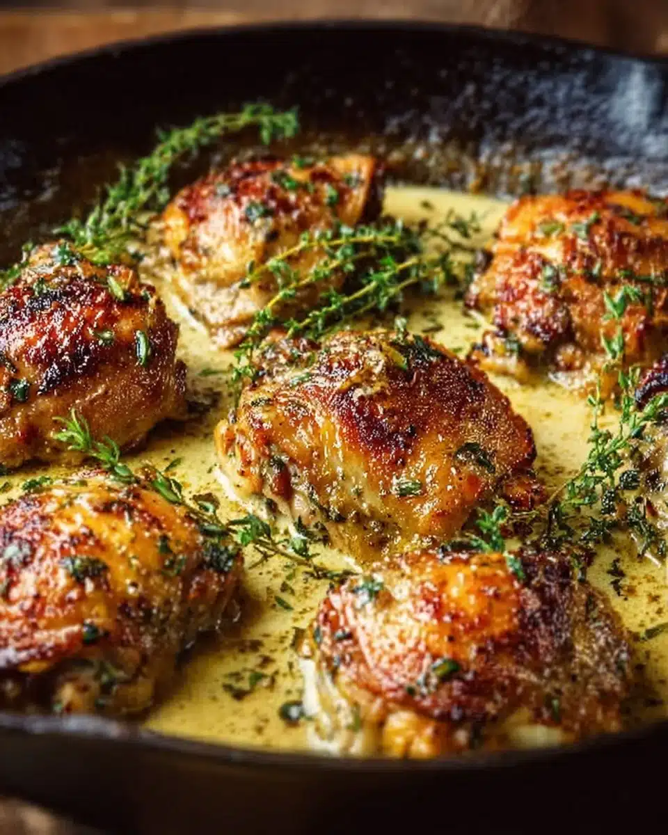 Creamy Garlic Chicken Thighs (Restaurant-Style, 30 Minutes)