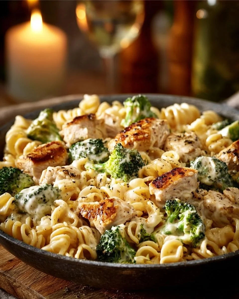 Creamy Rotisserie Chicken Broccoli Pasta