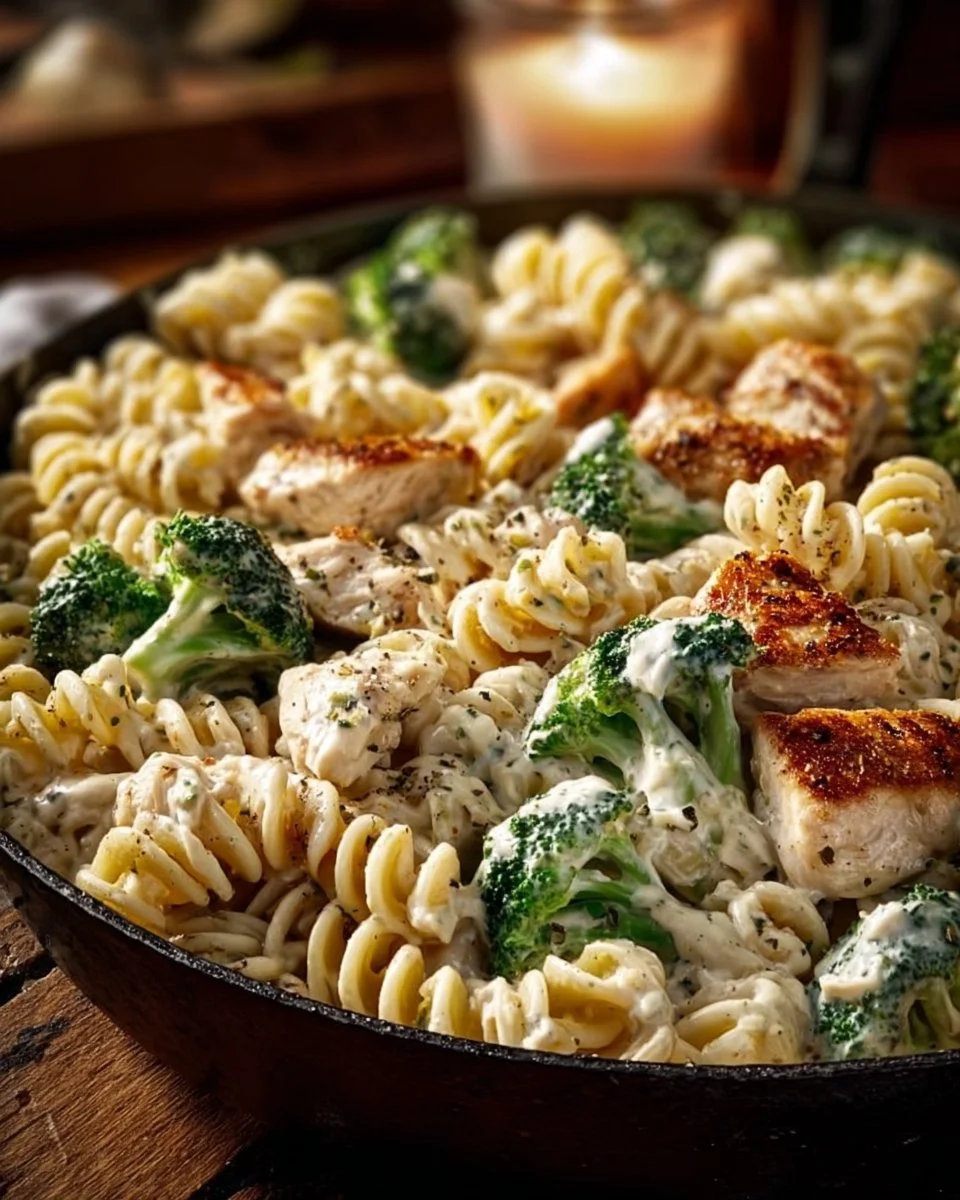 Creamy Rotisserie Chicken Broccoli Pasta