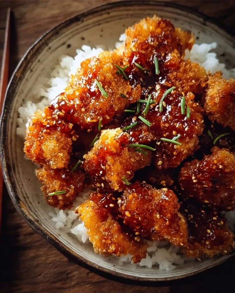 Crunchy Hot Honey Chicken served with a spicy glaze and crispy coating.