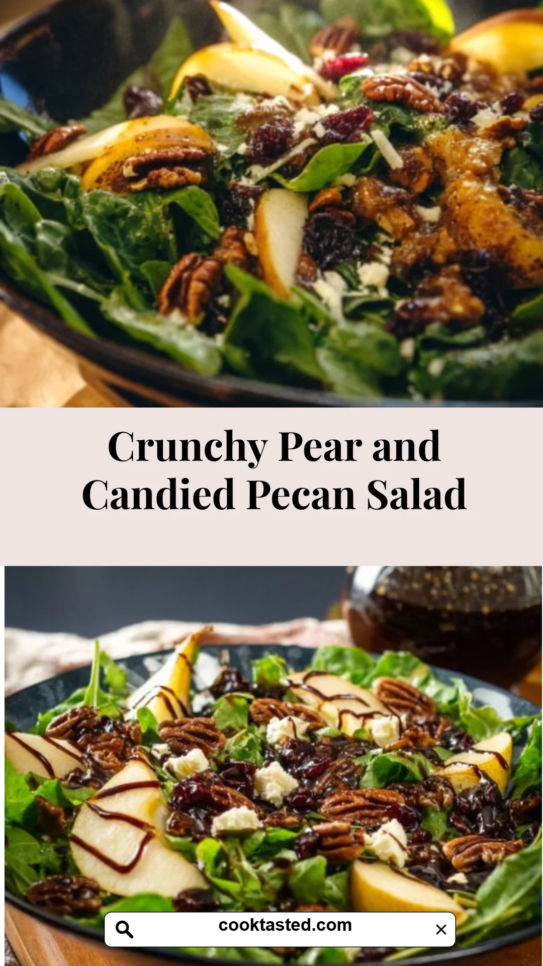 Crunchy Pear and Candied Pecan Salad