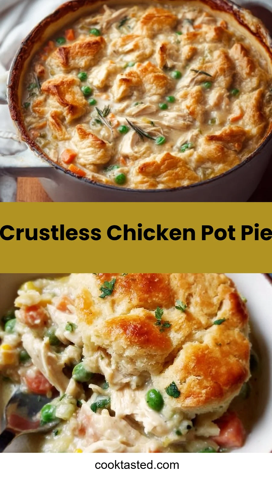 Crustless Chicken Pot Pie