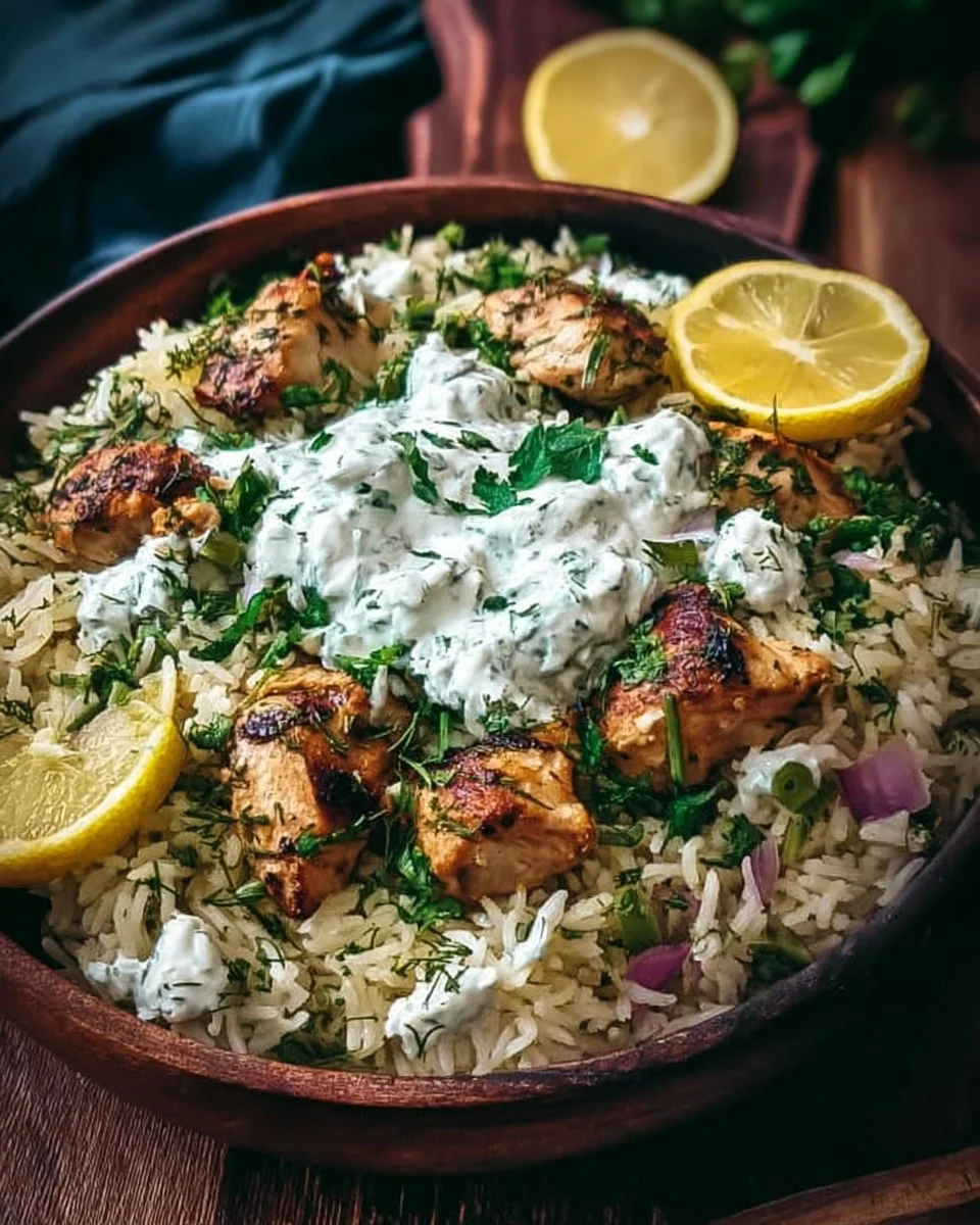 Dump and Bake Chicken Tzatziki Rice for Effortless Flavor