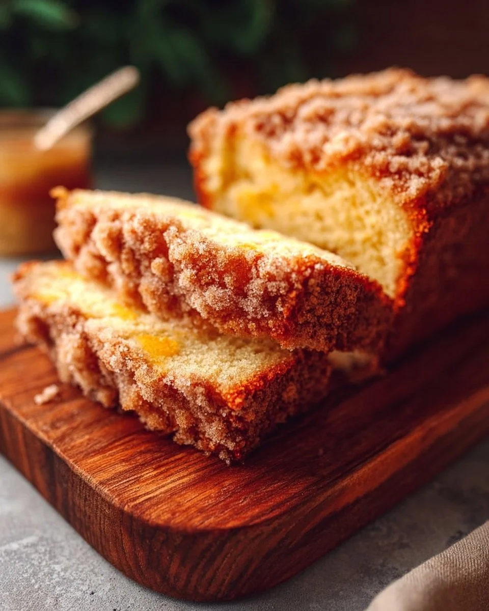 Eggnog Bread with Crumb Topping