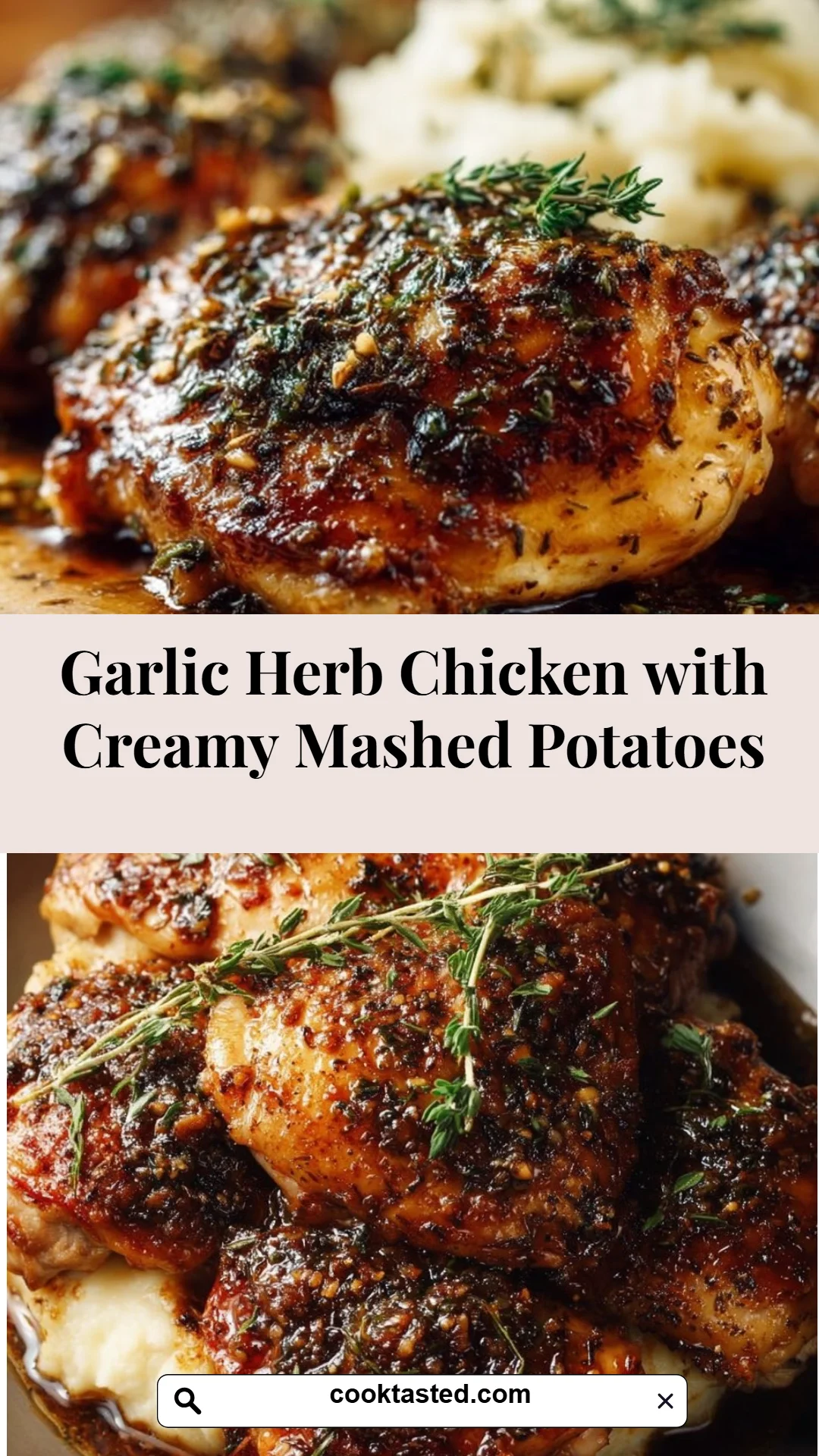 Garlic Herb Chicken with Creamy Mashed Potatoes