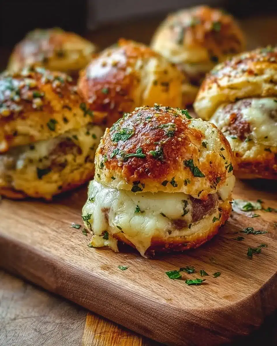 Irresistible Garlic Parmesan Cheeseburger Bombs for Game Day