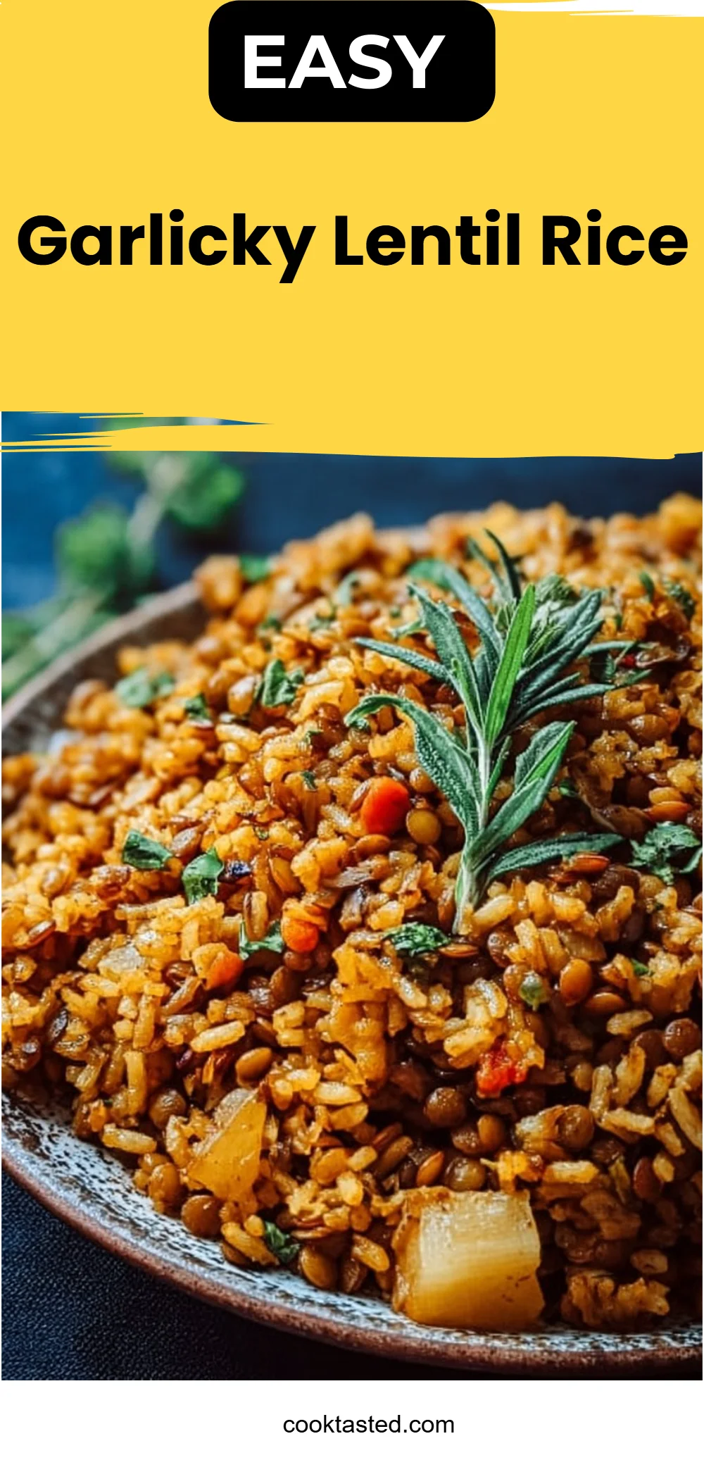 Garlicky Lentil Rice