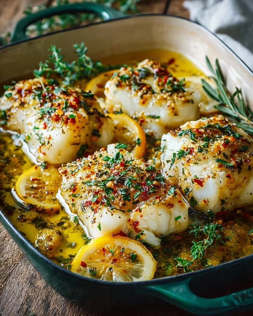 Gluten-Free Mediterranean Baked Cod with Lemon and Garlic
