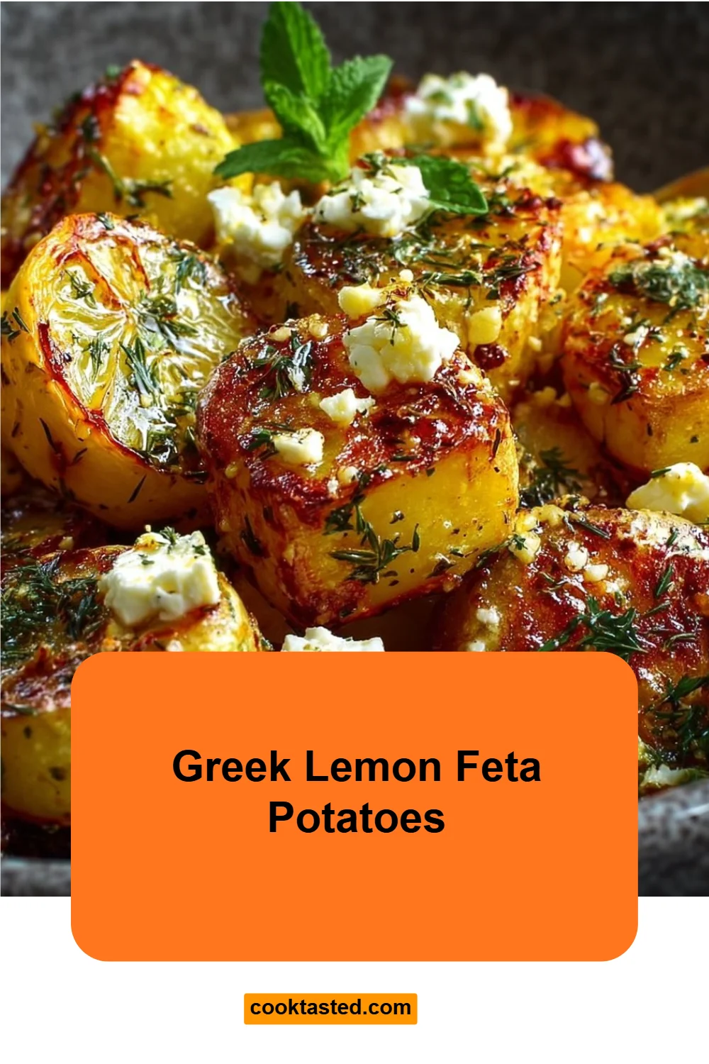 Greek Lemon Feta Potatoes