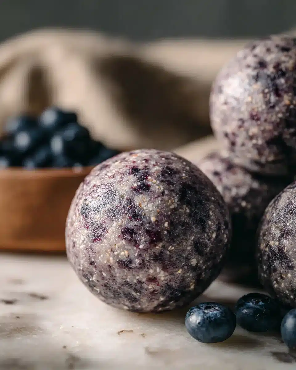 Healthy Blueberry Protein Balls | Quick No-Bake Breakfast