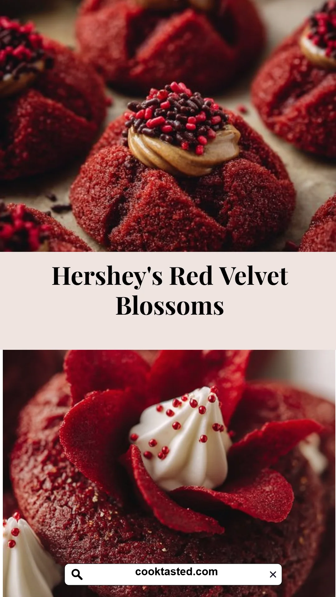 Hershey's Red Velvet Blossoms