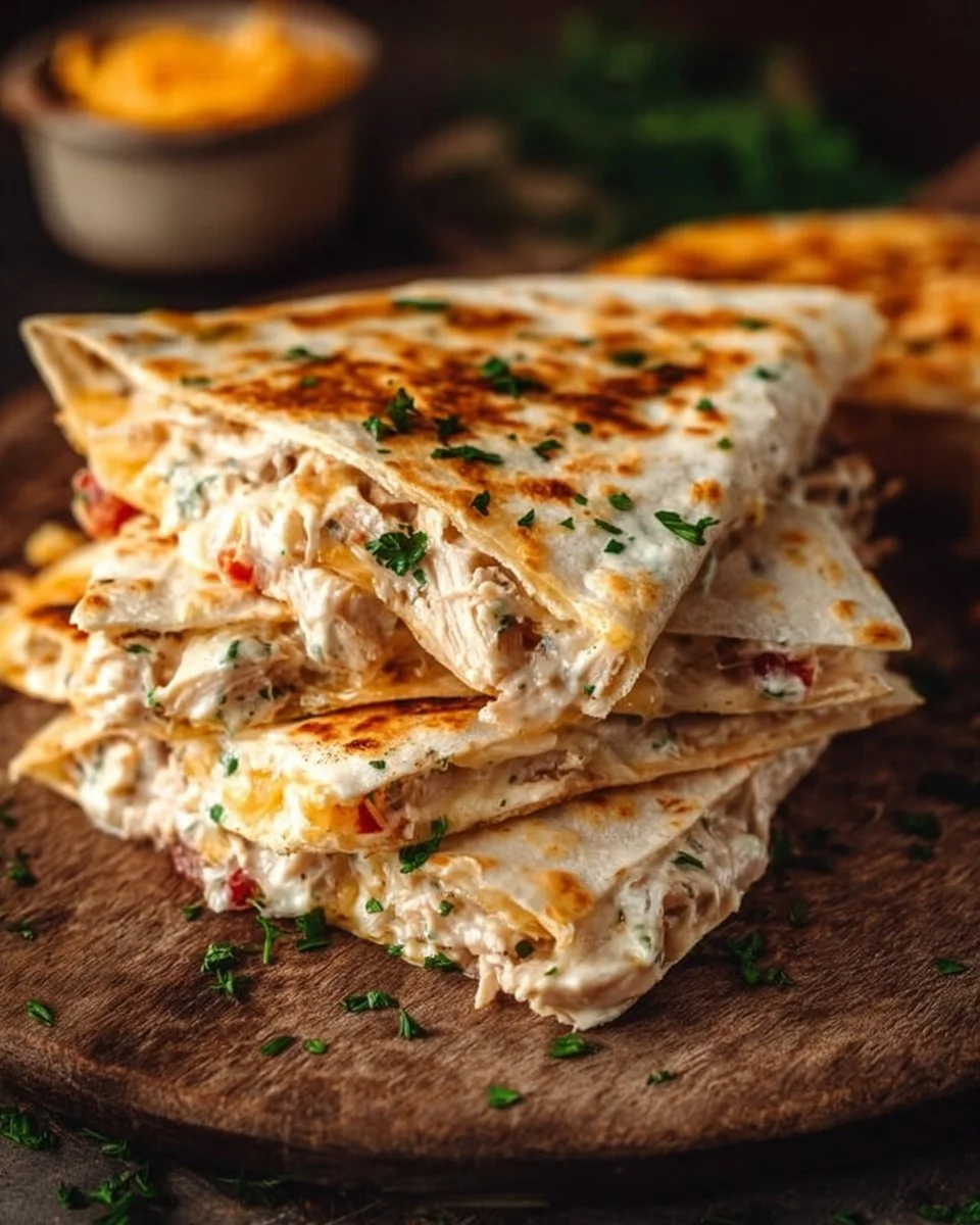 High-Protein Chicken Ranch Quesadilla