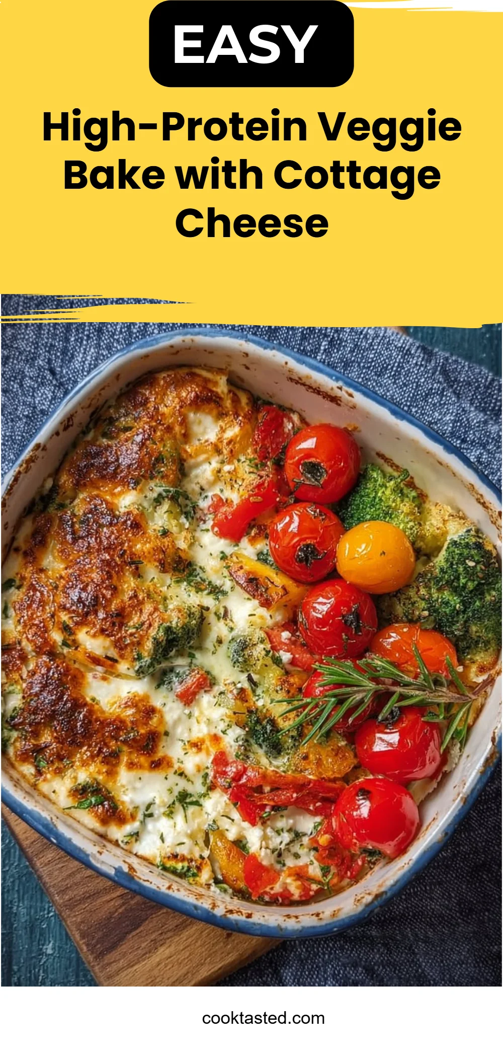 High-Protein Veggie Bake with Cottage Cheese