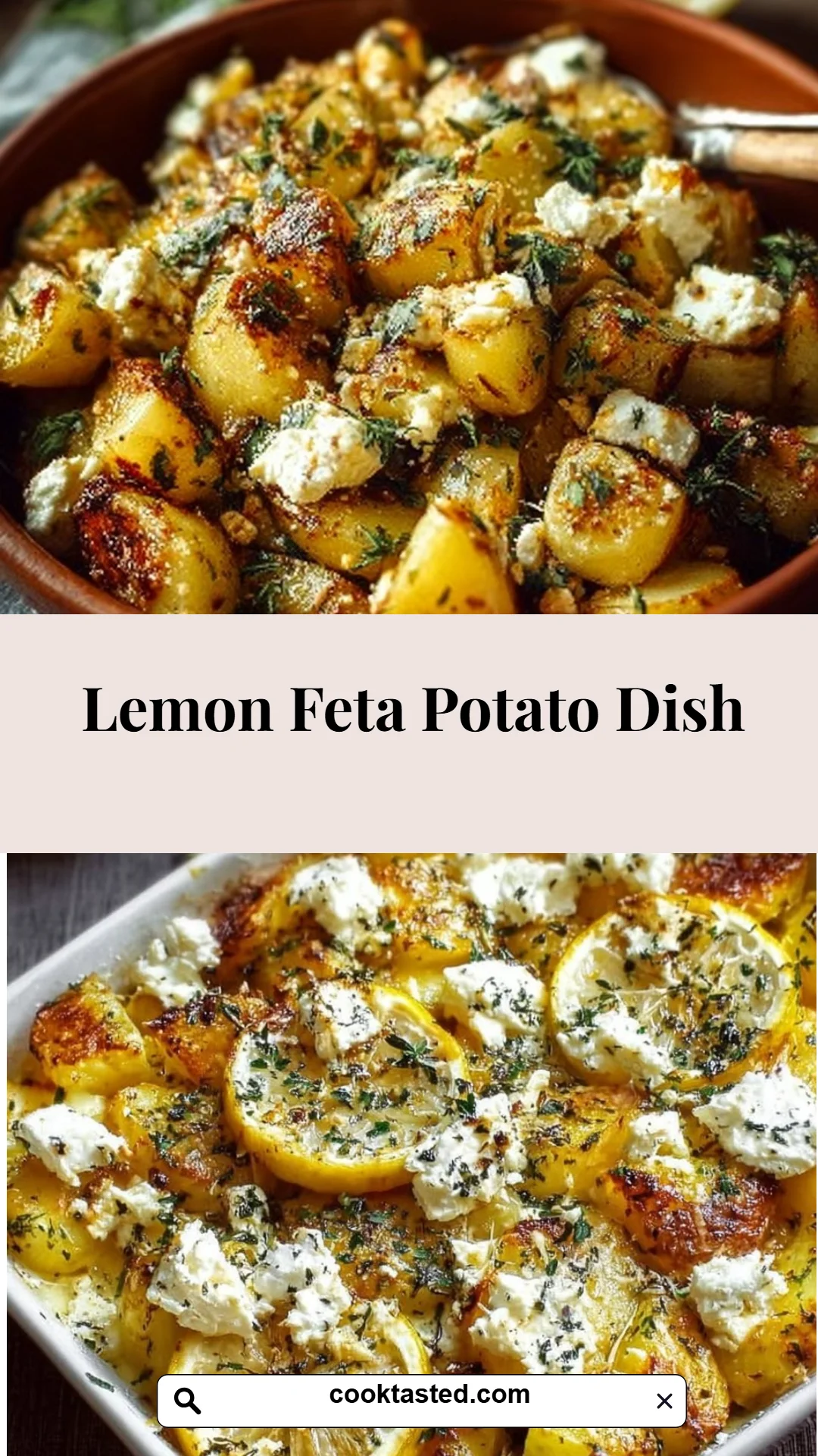 Lemon Feta Potato Dish