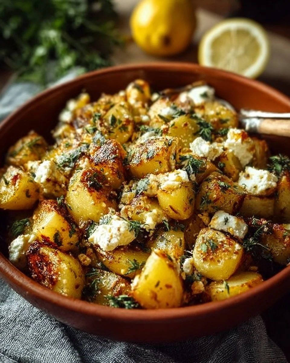 Lemon Feta Potato Dish