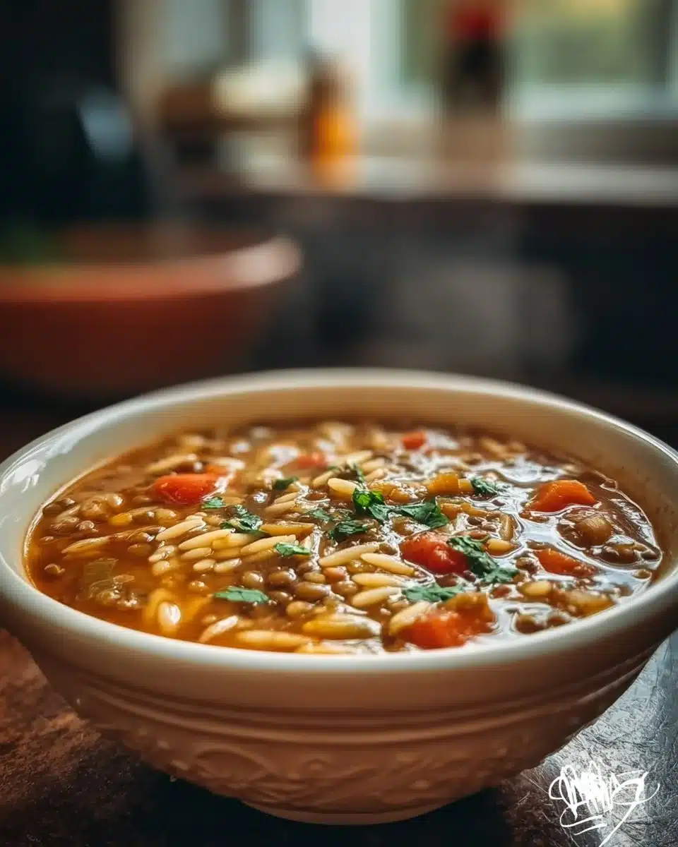 Lentil Orzo Soup