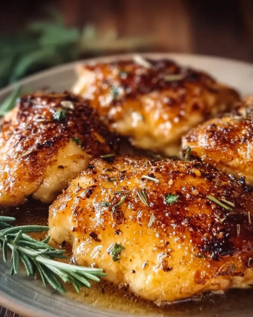 Delicious Melt In Your Mouth Chicken dish served with herbs and spices