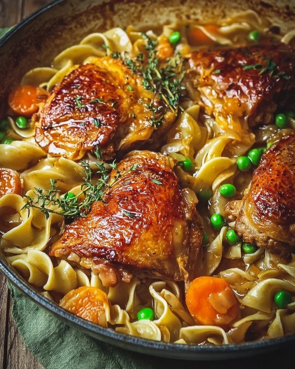 One-Pan Chicken with Buttered Noodles: A Comforting Culinary Experience