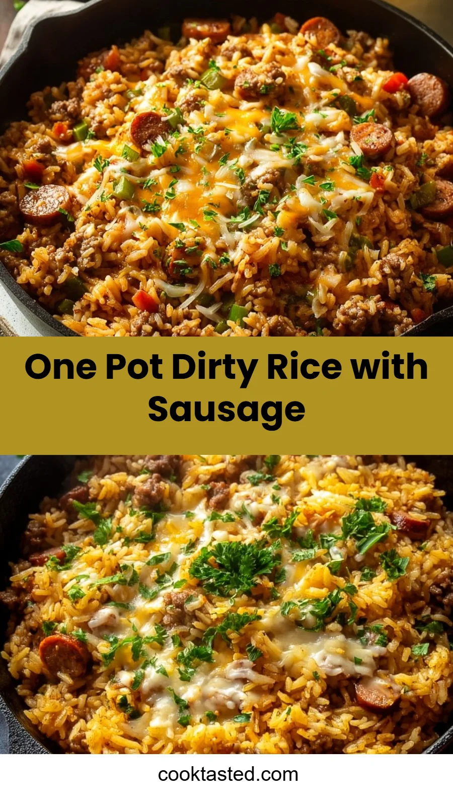 One Pot Dirty Rice with Sausage