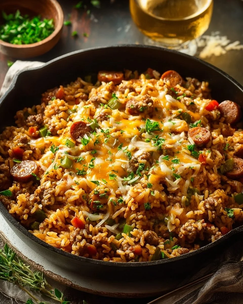 One Pot Dirty Rice with Sausage