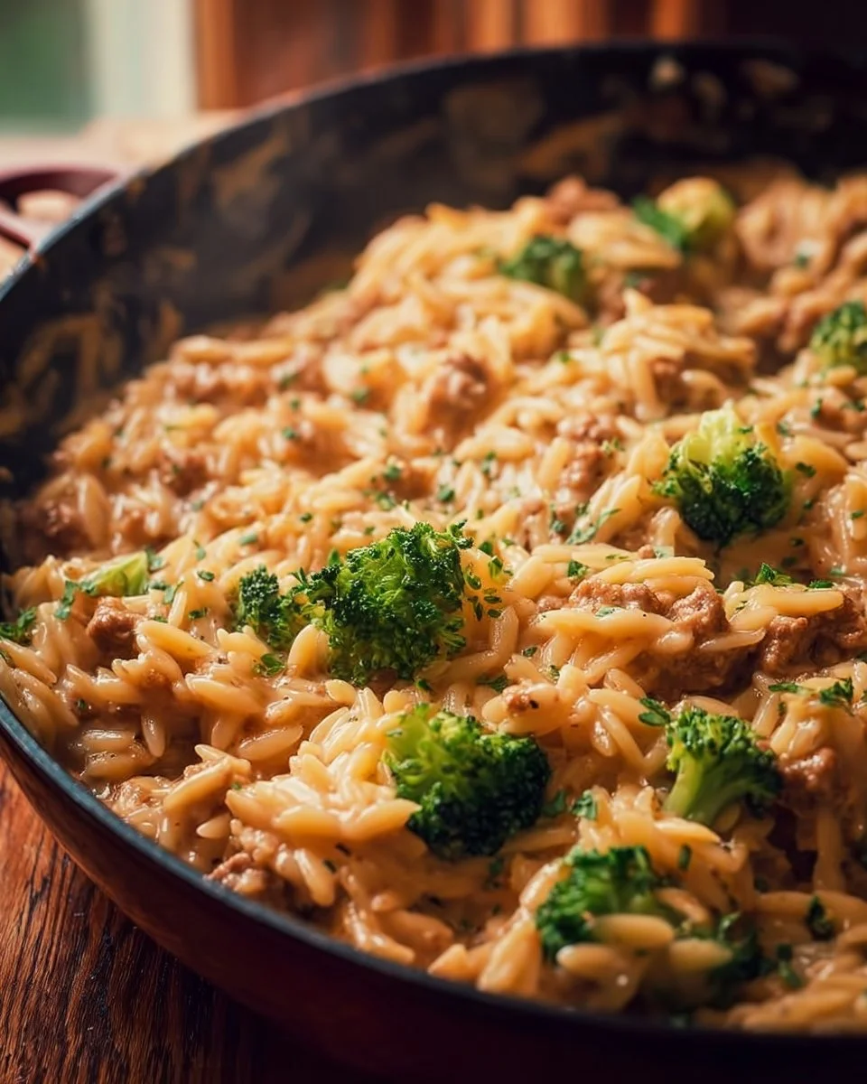 One-Pot Ground Turkey Orzo