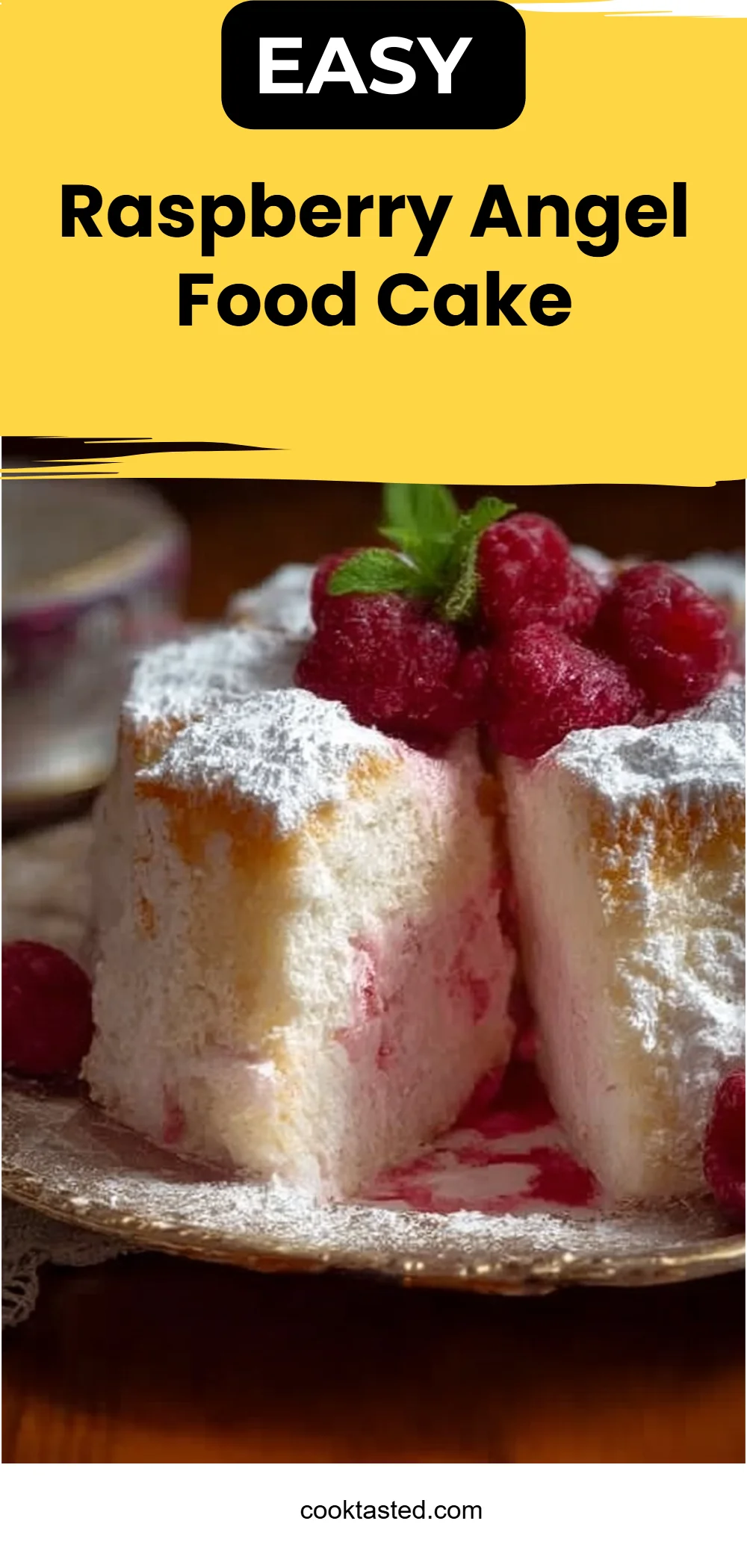 Raspberry Angel Food Cake