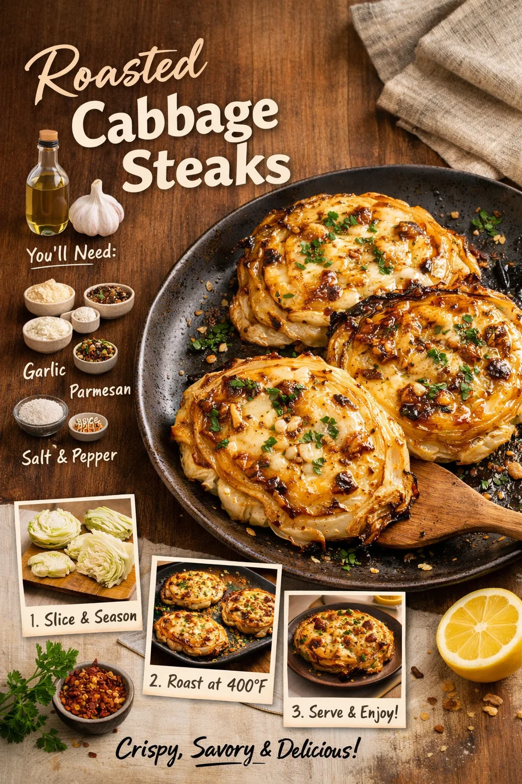 Roasted Cabbage Steaks