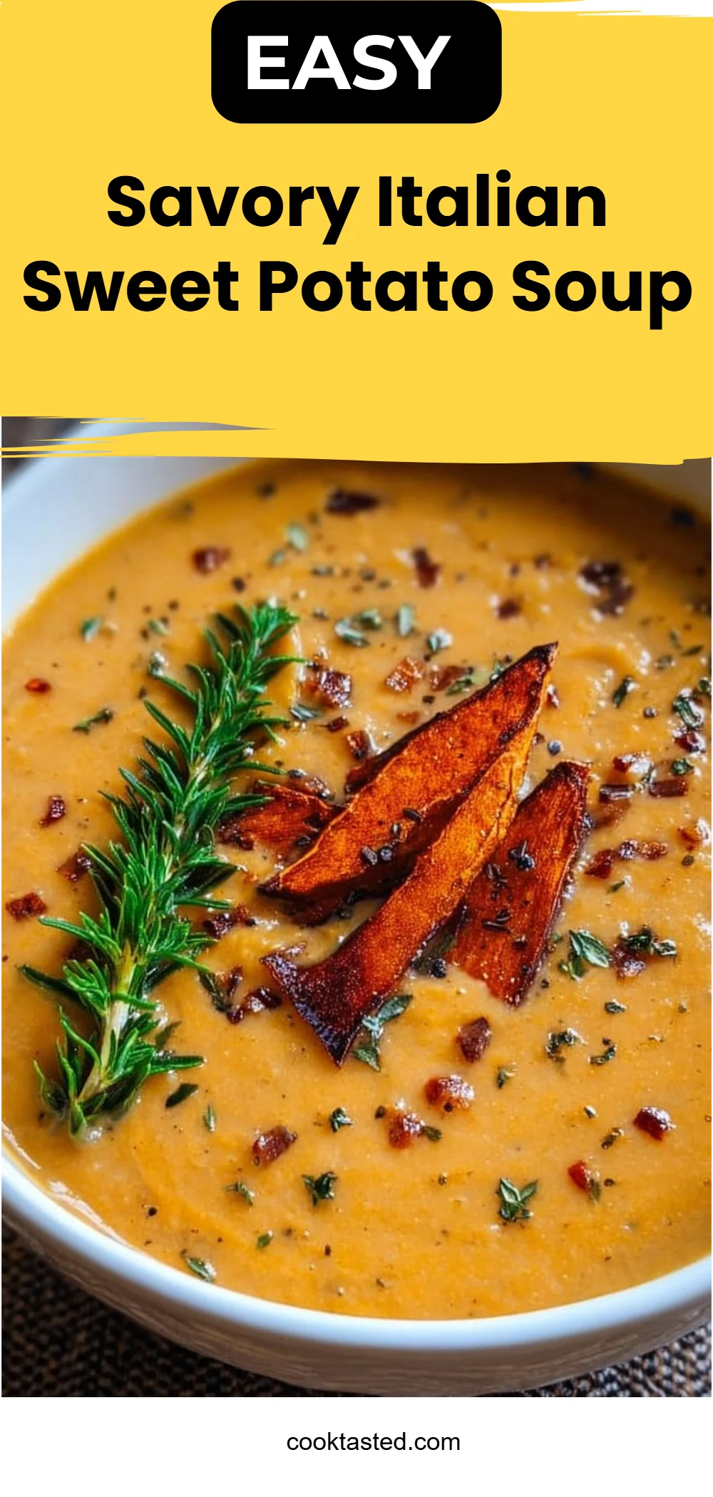 Savory Italian Sweet Potato Soup