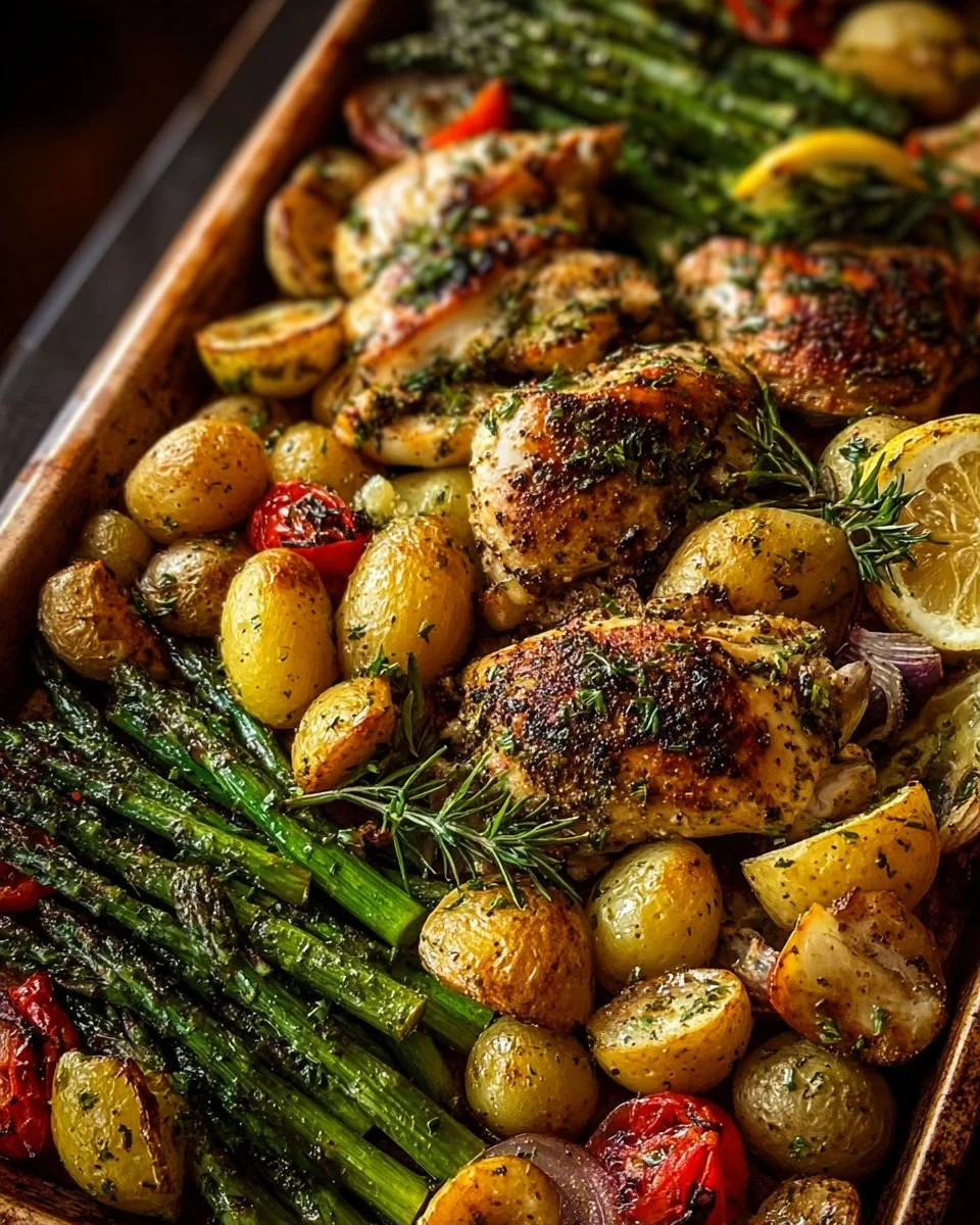Sheet Pan Garlic Butter Chicken and Veggies