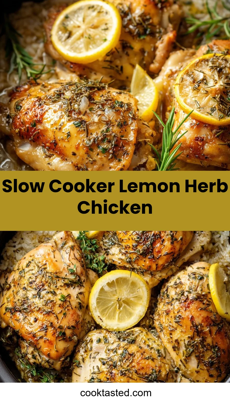 Slow Cooker Lemon Herb Chicken