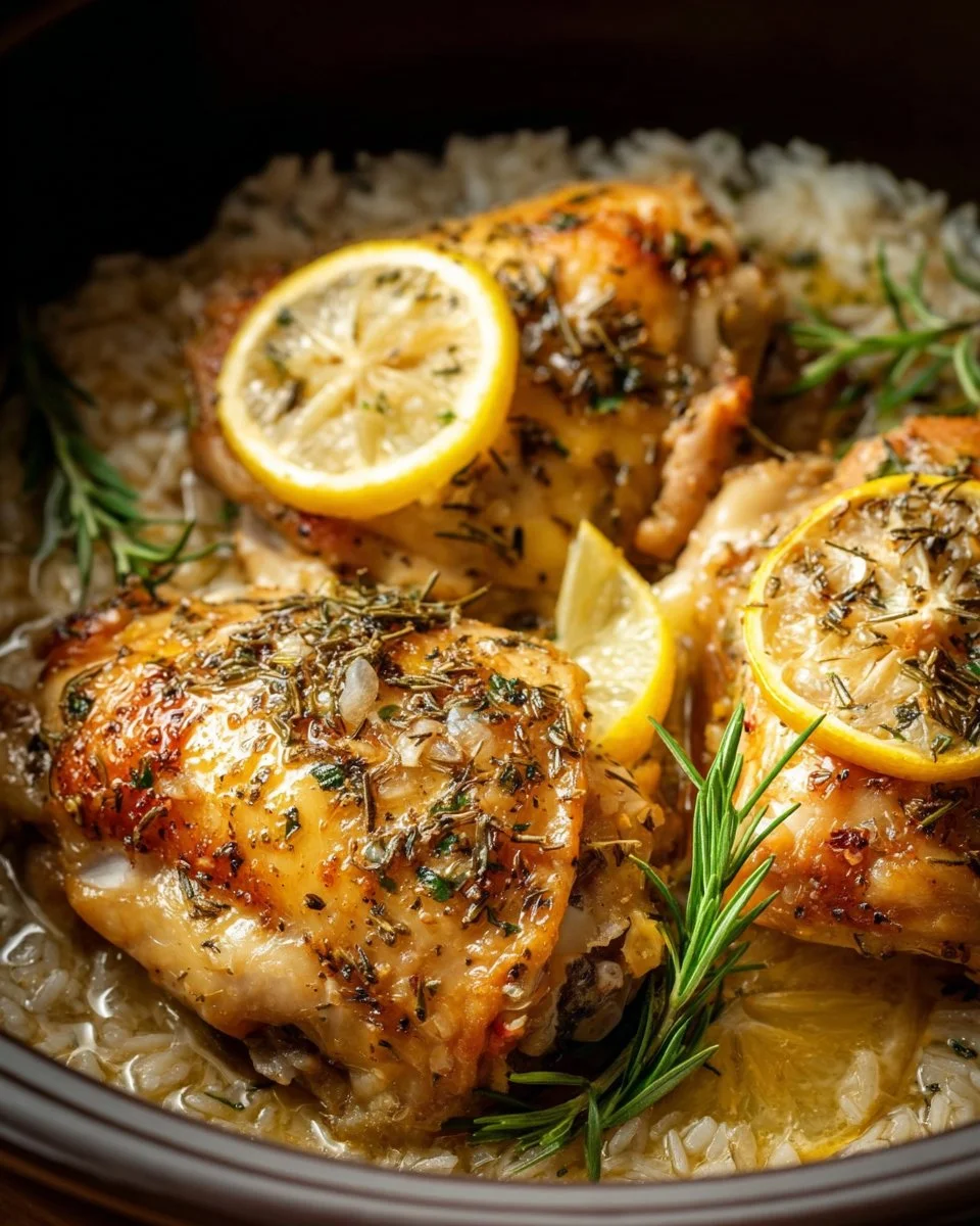 Slow Cooker Lemon Herb Chicken