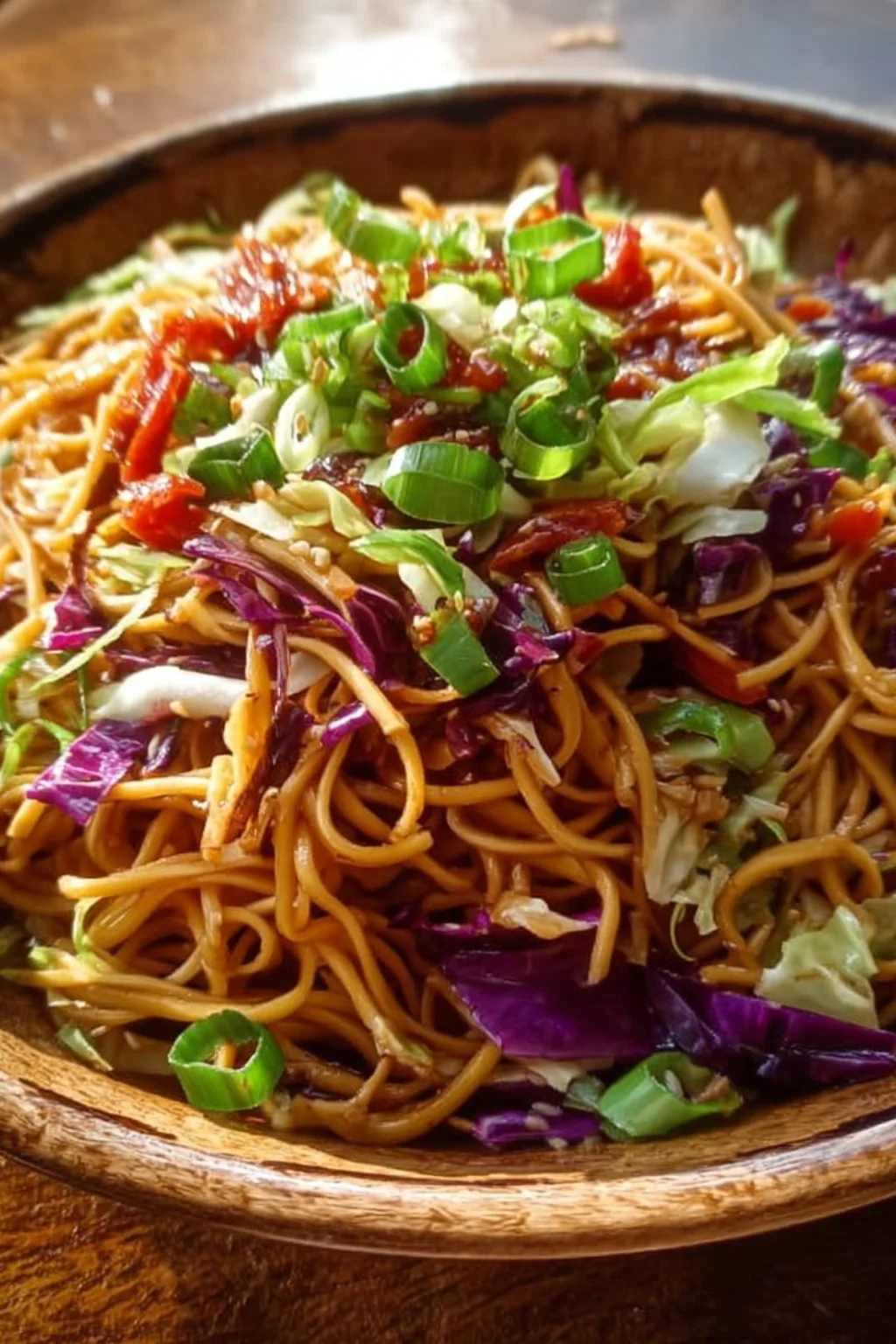 Spicy Hoisin Noodle Cabbage Slaw