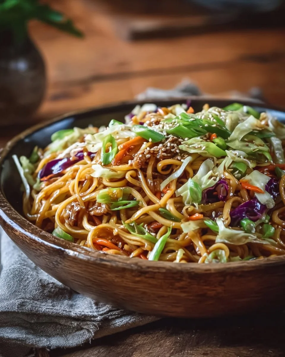 Spicy Hoisin Noodle Cabbage Slaw