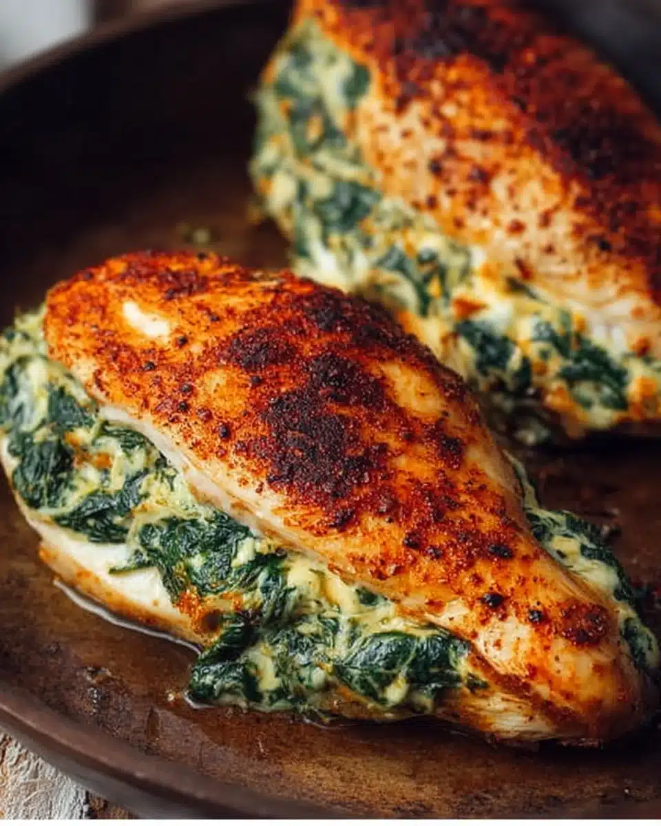Spinach Stuffed Chicken Breasts - A Healthy Low Carb Dinner Option!
