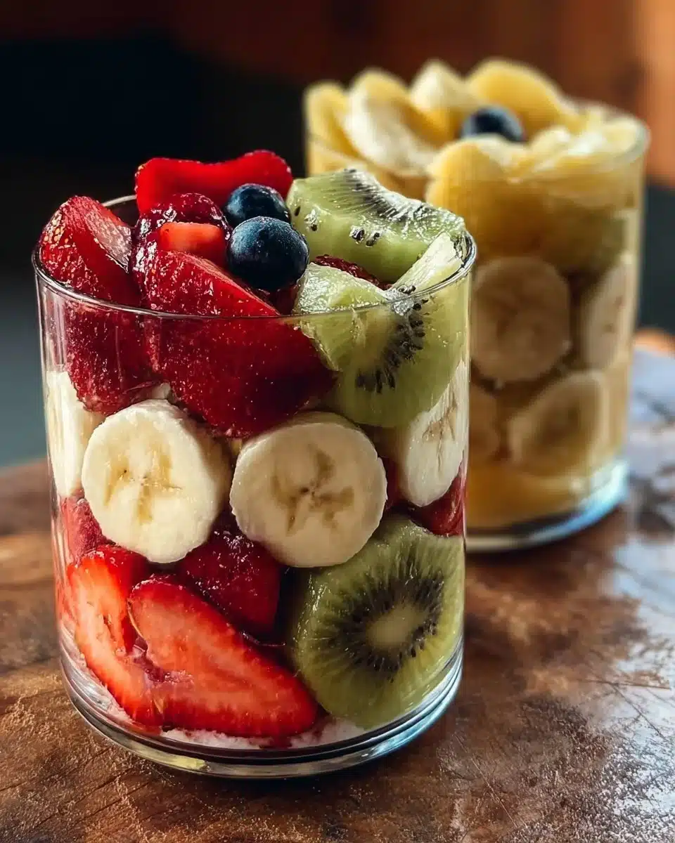 Strawberry Kiwi Banana Fruit Cup